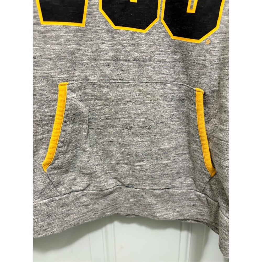 PINK Victoria’s Secret VCU Rams Hoodie Womens Small Heather Gray Yellow - Picture 3 of 9